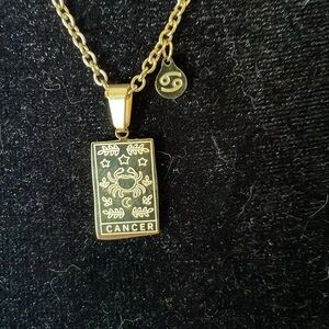 Cancer Zodiac Sign Pendant Necklace